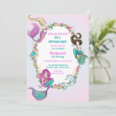 海の中のマーメイドの誕生日パーティー 招待状 (スタンド正面)