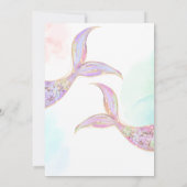 海の中のマーメイドの2歳の誕生日 招待状 (裏面)