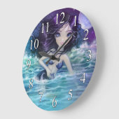 海の中のリトルマーメイド 壁掛け時計 ラージ壁時計 (傾斜)