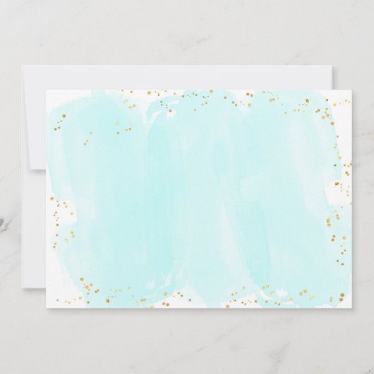 海の中の人魚の子供の写真招待状 招待状 (裏面)