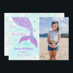 海の中の人魚の子供の写真招待状 招待状<br><div class="desc">海の中の人魚の子供の写真招待状</div>