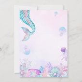 海の中の人魚の招待状 招待状 (裏面)