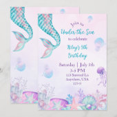 海の中の人魚の招待状 招待状 (正面/裏面)