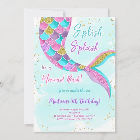 海の中の人魚の招待状 招待状 (正面)