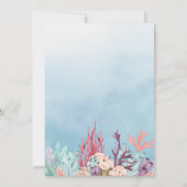海の中の人魚の誕生日パーティー招待状 招待状 (裏面)
