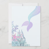 海の中の人魚の誕生日パーティー招待状 招待状 (裏面)