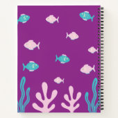 海の中の人魚の魚 パープルの少女学校 ノートブック (裏面)