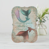 海の中の人魚パーティー招待状 招待状 (スタンド正面)