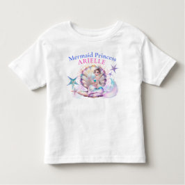 海の中の人魚姫の誕生日 トドラーTシャツ