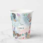 海の中の人魚 テーマの子供の誕生日パーティー 紙コップ (正面)