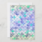 海の中の人魚 編集可能な1歳の誕生日パーティー招待状 招待状 (裏面)