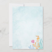 海の中の動物の誕生日パーティー招待状 招待状 (裏面)