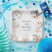 海の中の動物の誕生日パーティー ペーパープレート (パーティー)