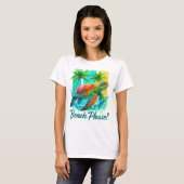 海の中の夏のカメ Tシャツ (正面フル)