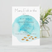 海の中の多くの魚ブレイクアップパーティの招待状 招待状 (スタンド正面)