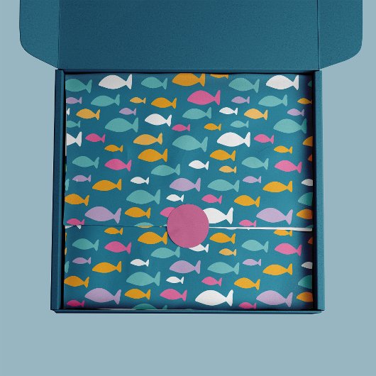 海の中の子供たちの魚のパターン 薄葉紙