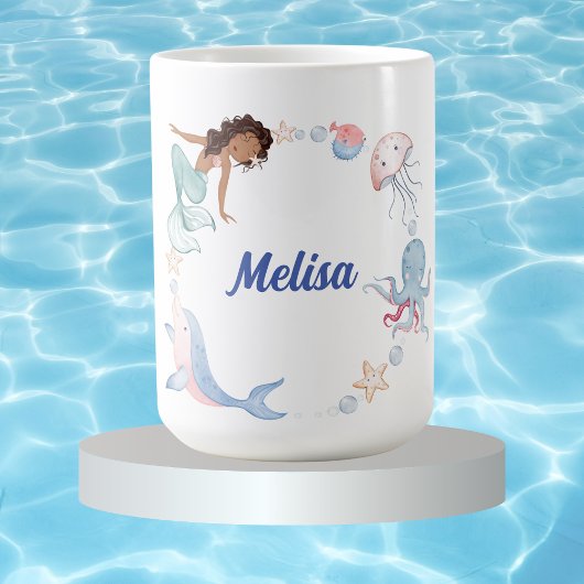 海の中の子供用誕生日ギフトマグ コーヒーマグカップ