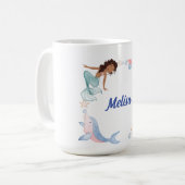 海の中の子供用誕生日ギフトマグ コーヒーマグカップ (正面左)