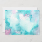 海の中の少女の写真招待状、写真カード 招待状 (裏面)