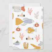 海の中の少年誕生日招待状 招待状 (裏面)