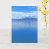 海の中の帆船Nafplionギリシャ カード (黄色い花)