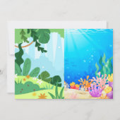 海の中の恐竜合同パーティー 招待状 (裏面)