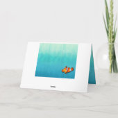 海の中の愛らしいクマノミ カード (裏面)