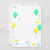 海の中の招待状 オクトパス誕生日 招待状 (裏面)