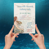 海の中の招待状 マーメイドの誕生日パーティー 招待状