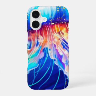 海の中の水色クラゲiPhone 16ケース iPhone 16ケース