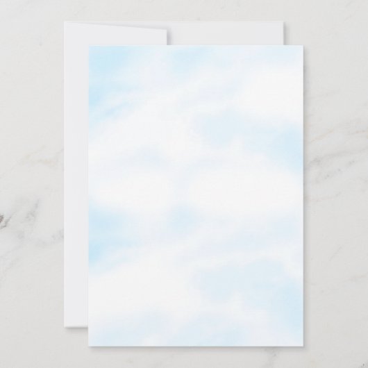 海の中の海の生き物の誕生日お礼カード 招待状 (裏面)