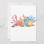 海の中の海洋動物の誕生日招待状 招待状 (裏面)