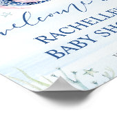 海の中の男の子の赤ちゃんシャワーへようこそ ポスター (角)