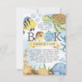 海の中の絵本 赤ちゃんのリクエストカード挿入ページ 招待状 (正面)