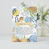 海の中の絵本 赤ちゃんのリクエストカード挿入ページ 招待状 (スタンド正面)