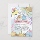 海の中の絵本 赤ちゃんへのリクエストカード挿入ページ 招待状 (正面)