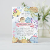 海の中の絵本 赤ちゃんへのリクエストカード挿入ページ 招待状 (スタンド正面)