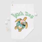 海の中の美しいウミガメ ゴルフタオル (インサイチュ)