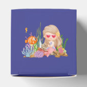 海の中の美しいブ遊リュネの髪の人魚 フェイバーボックス (上部)