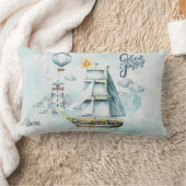 海の中の船　自分を信じて　カスタマイズ可能 ランバークッション (ブランケット)