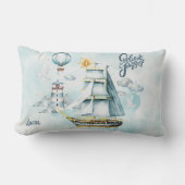 海の中の船　自分を信じて　カスタマイズ可能 ランバークッション (正面)