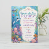 海の中の誕生日パーティー 招待状 (スタンド正面)