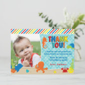 海の中の誕生日感謝カード（写真付き） 招待状 (スタンド正面)