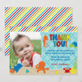 海の中の誕生日感謝カード（写真付き） 招待状 (正面/裏面)