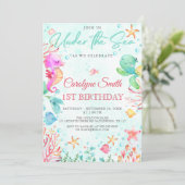 海の中の誕生日招待状 招待状 (スタンド正面)