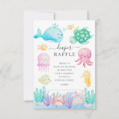 海の中の赤ちゃん ディーパーラッフル 招待状 (正面)