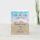 海の中の青い二つ以下の魚の写真サンキューカード カード (正面)