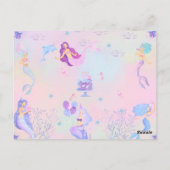 海の中の魔法の人魚の少女たちに感謝 ポストカード (裏面)