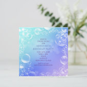 海の中の魔法の泡パーティー招待状 招待状 (スタンド正面)