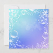 海の中の魔法の泡パーティー招待状 招待状 (裏面)